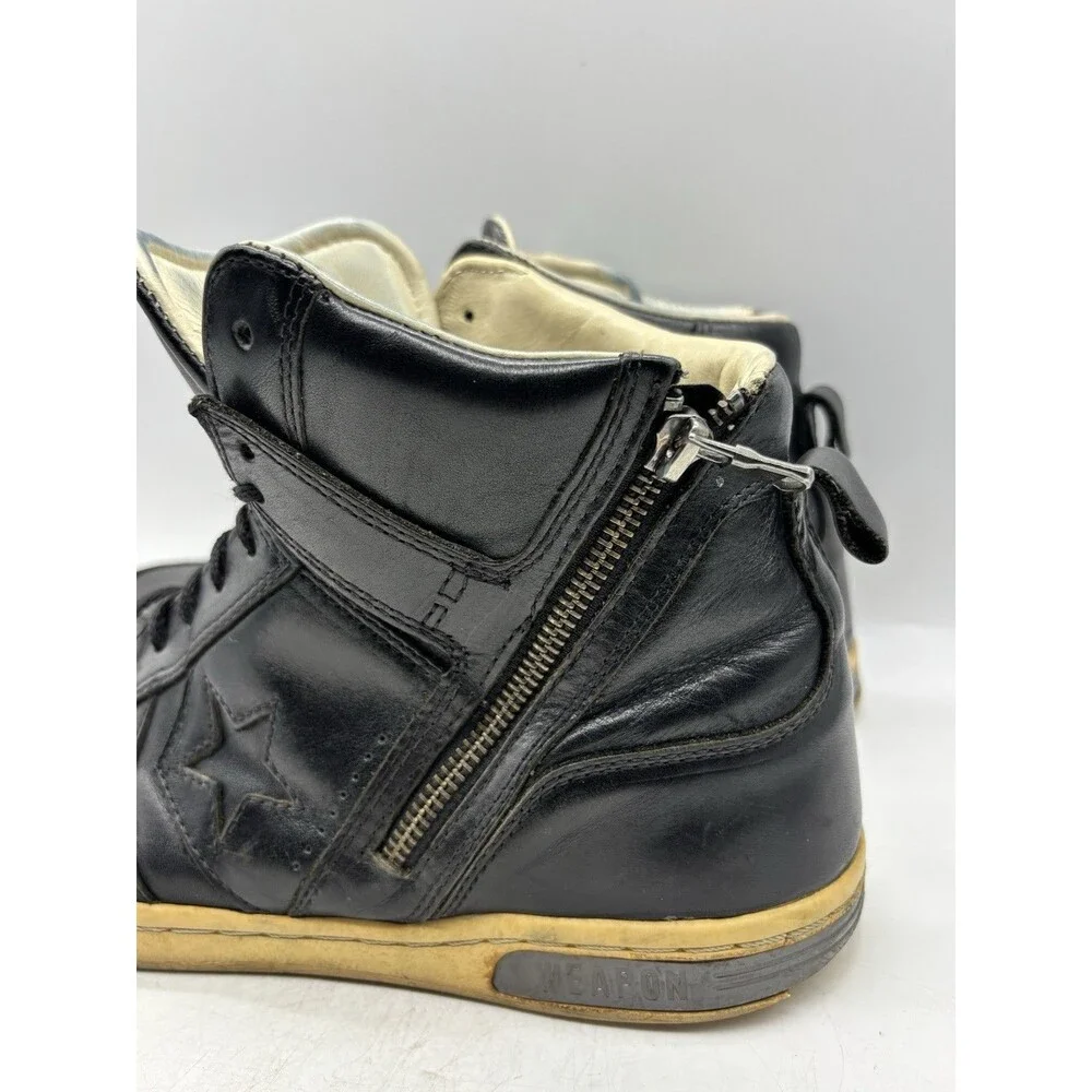 John Varvatos x Converse Weapon Leather Mid Top Shoes SIZE 11 MENS